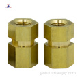 Hex Brass Nuts Cold Forming Insert Threading hex head Brass Nut Manufactory